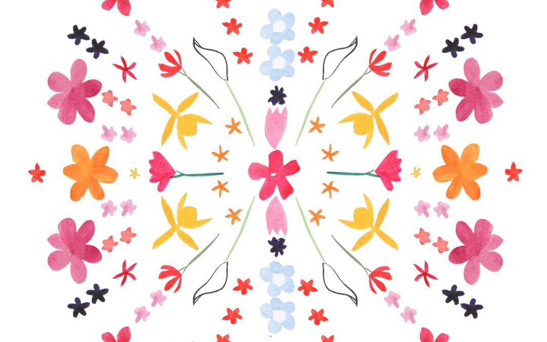 Art Prompts: Radiating Flower Design