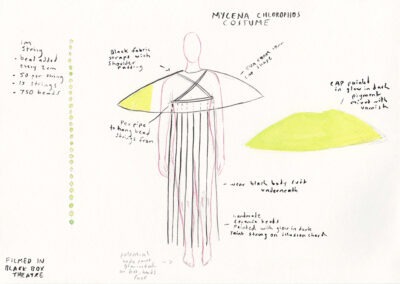 design sketch of a mushroom costume